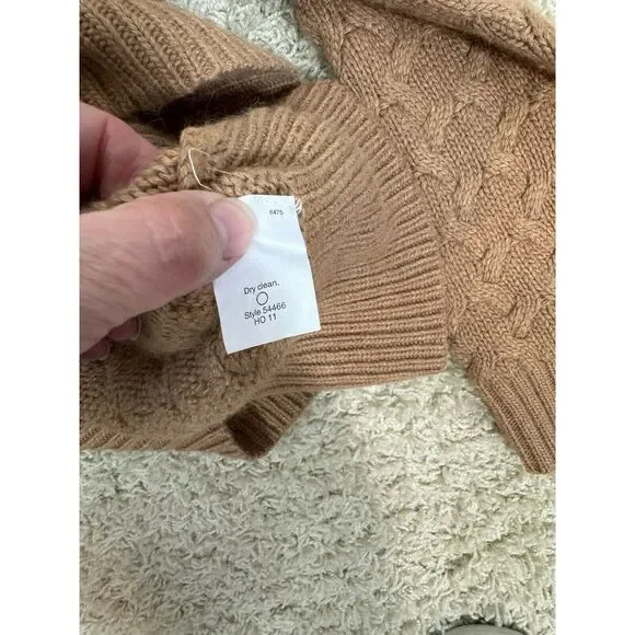 J Crew Womens Angora Wool Blend Cable Knit Pullover Sweater Sz M Classic Preppy - Picture 9 of 9
